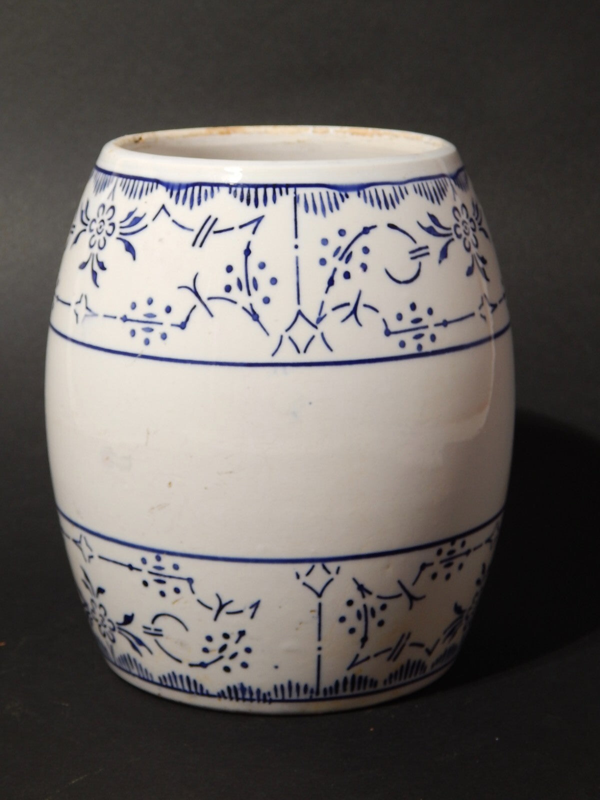 ANTICO RARO BARATTOLO KARTOFFELMEL FECOLA PORCELLANA THEODOR PAETSCH FRANCOFORTE