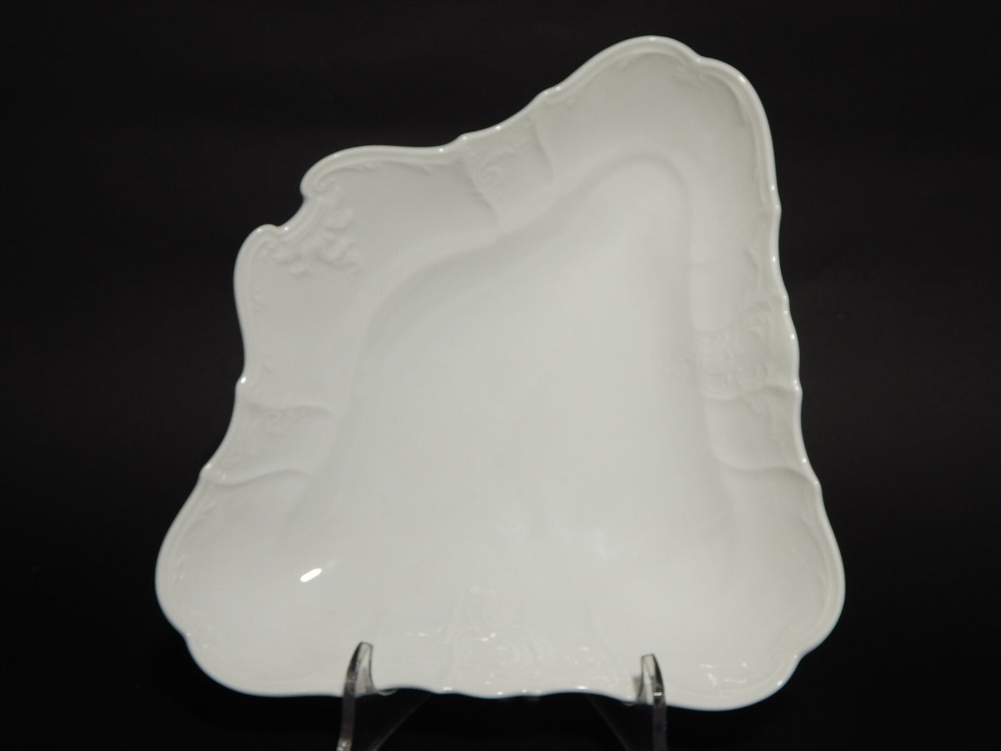 ANTICA ELEGANTE CIOTOLA VASSOIO PORCELLANA BIANCA BOEMA MODELLO BERNADOTTE