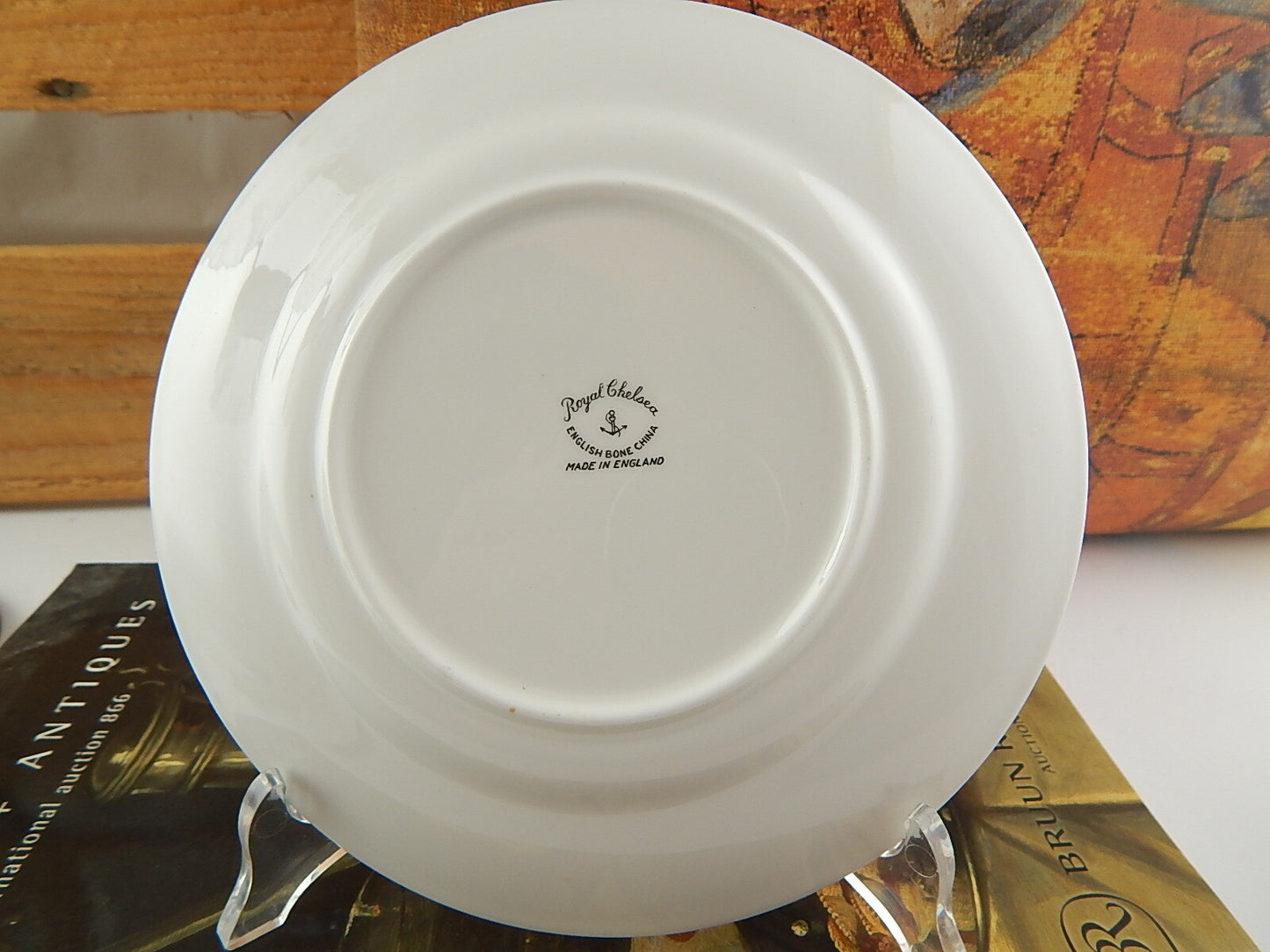 ANTICO PIATTO PORCELLANA ROYAL CHELSEA LITOGRAFIA H. FENNELL PASTORALE