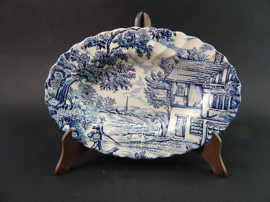 VINTAGE CERAMICA RAVIERA VASSOIO THE HUNTER MYOTT POTTERY ENGLAND IL CACCIATORE