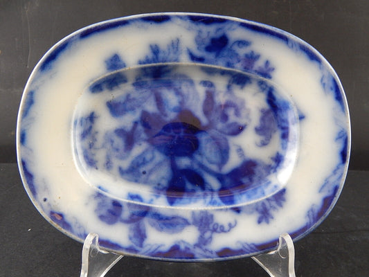 ANTICO VASSOIO NINFEE CERAMICA RICHARD MILANO SCR FINE 800 FLOW BLUE WATER NYMPH