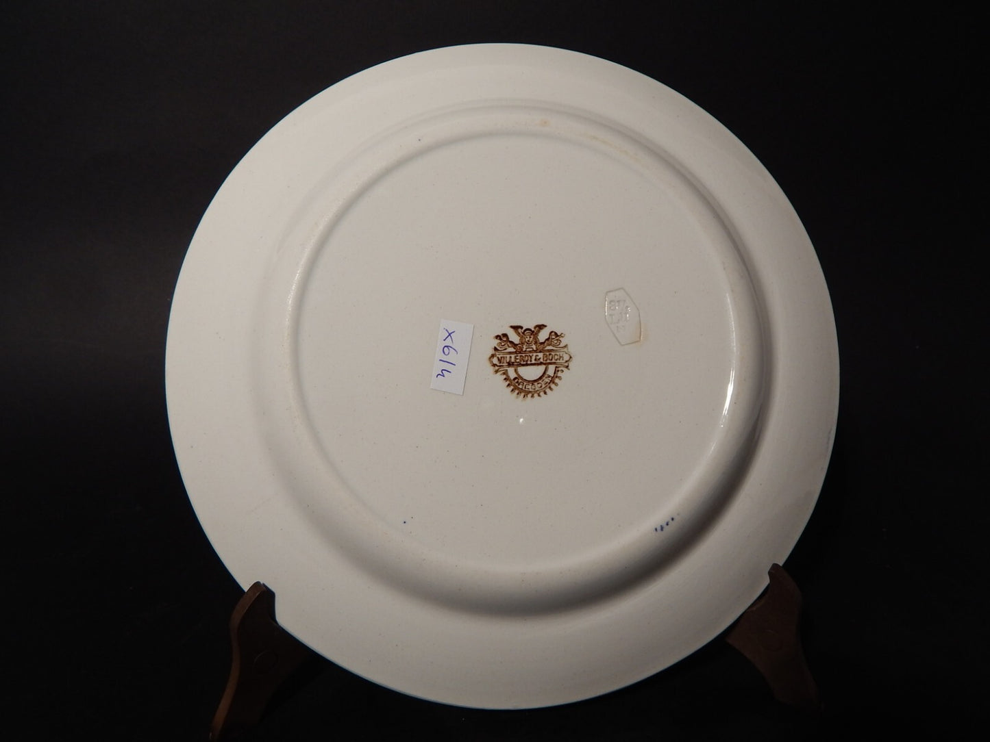 ANTICO FINE '800 PIATTO PIANO PORCELLANA VILLEROY&BOCH DRESDEN SAXONY