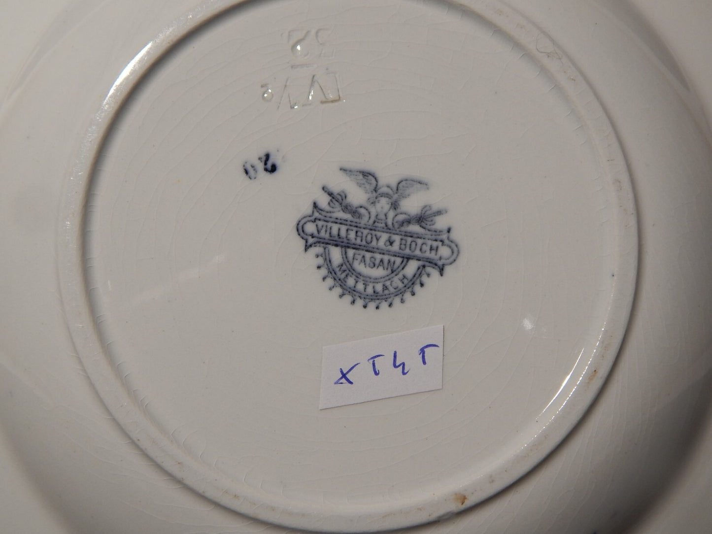 ANTICO ART NOUVEAU PIATTO PORCELLANA VILLEROY&BOCH METTLACH DECORO FASAN