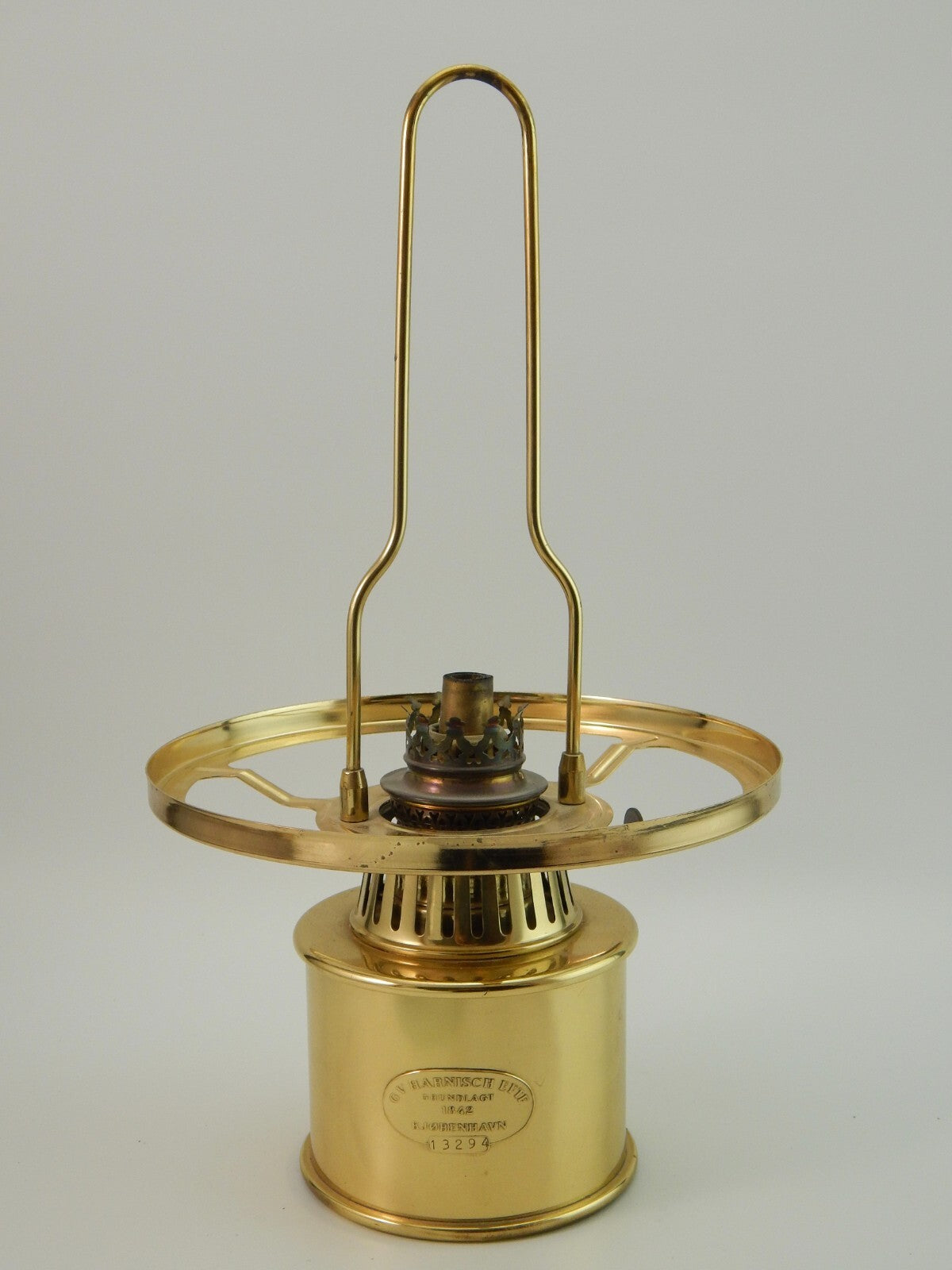 ANTICA LAMPADA PETROLIO NAUTICA VETRO OPALINO HOLMEGAARD HARNISCH COPENHAGEN