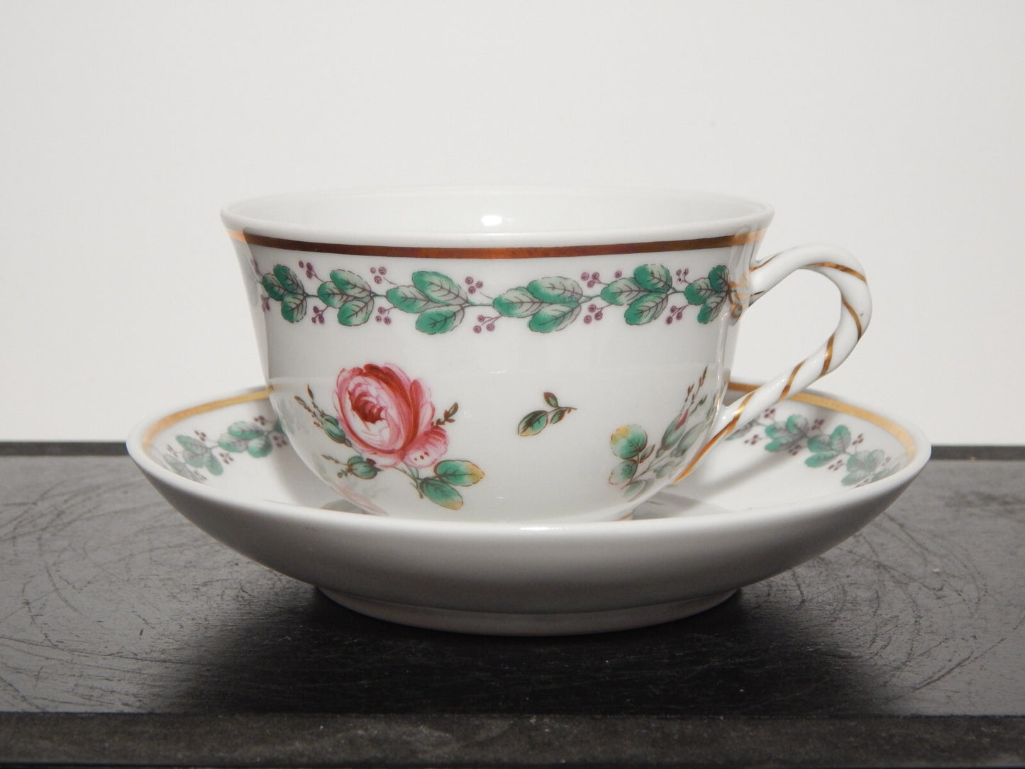 PREZIOSA RICHARD GINORI PITTORIA DOCCIA TAZZA DA TE' PORCELLANA DECORO FLOREALE