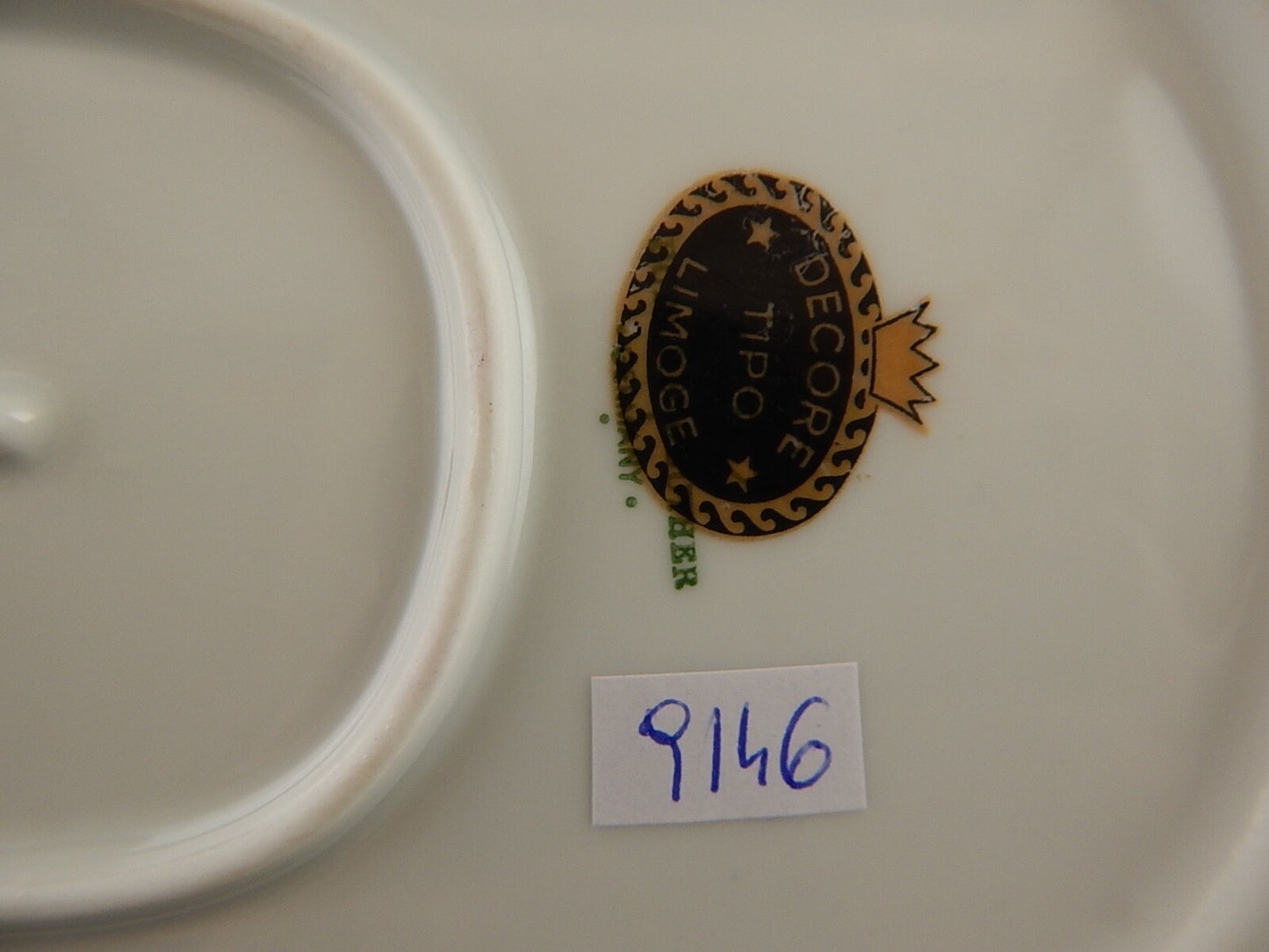 ANTICO VASSOIO PIATTO OVALE PORCELLANA HUTSCHENREUTHER BAVARIA DECORO LIMOGES