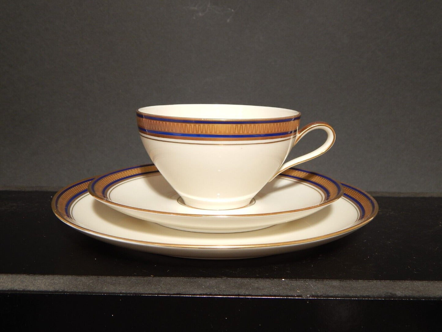 ANTICO STILE IMPERO PREZIOSO TRIO TAZZA TE' PORCELLANA ESCHENBACH BAVARIA