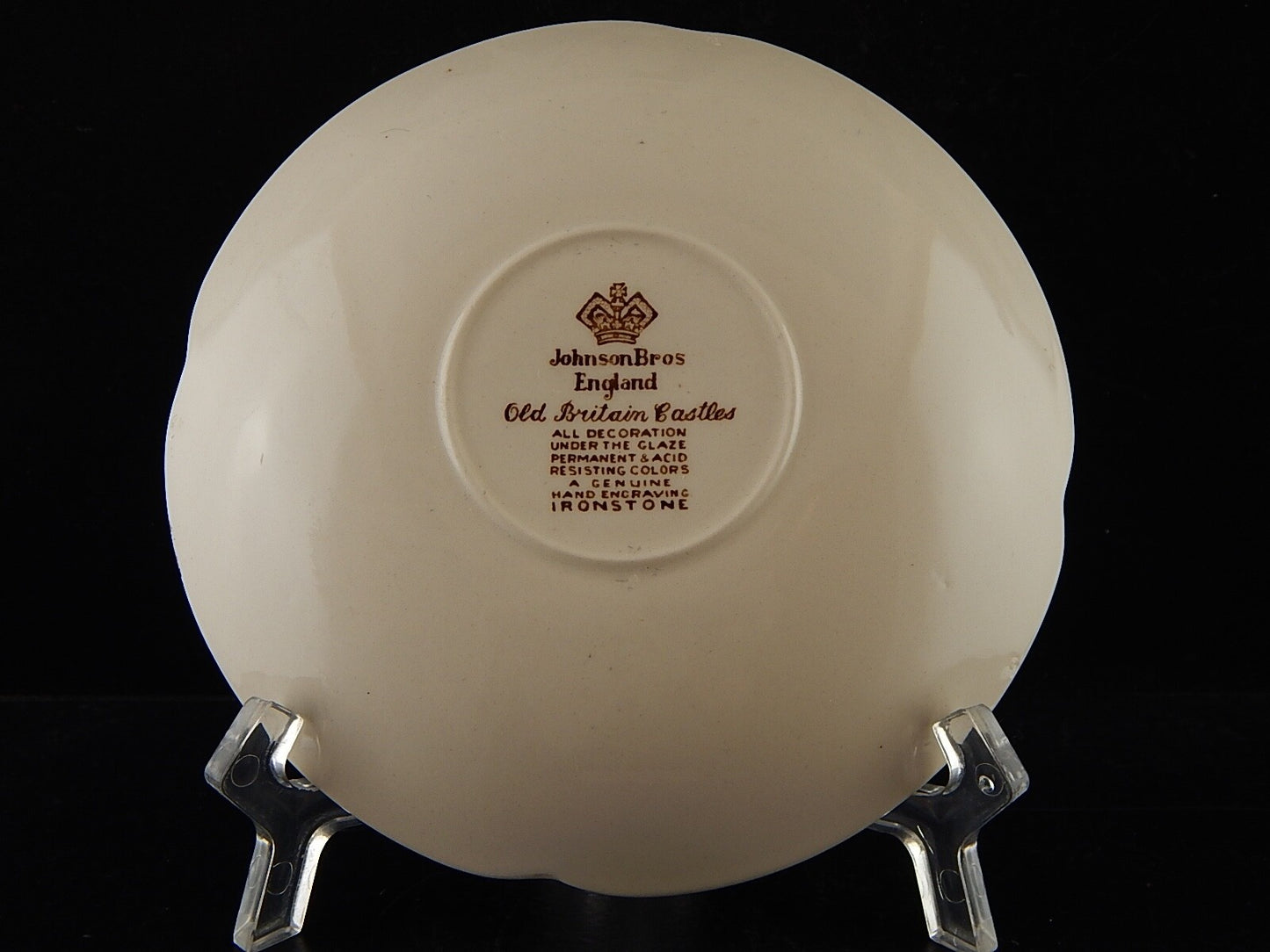 VINTAGE JOHNSON BROS OLD BRITAIN CASTLE SERVIZIO 6 TAZZE DA TE' SEMI PORCELLANA