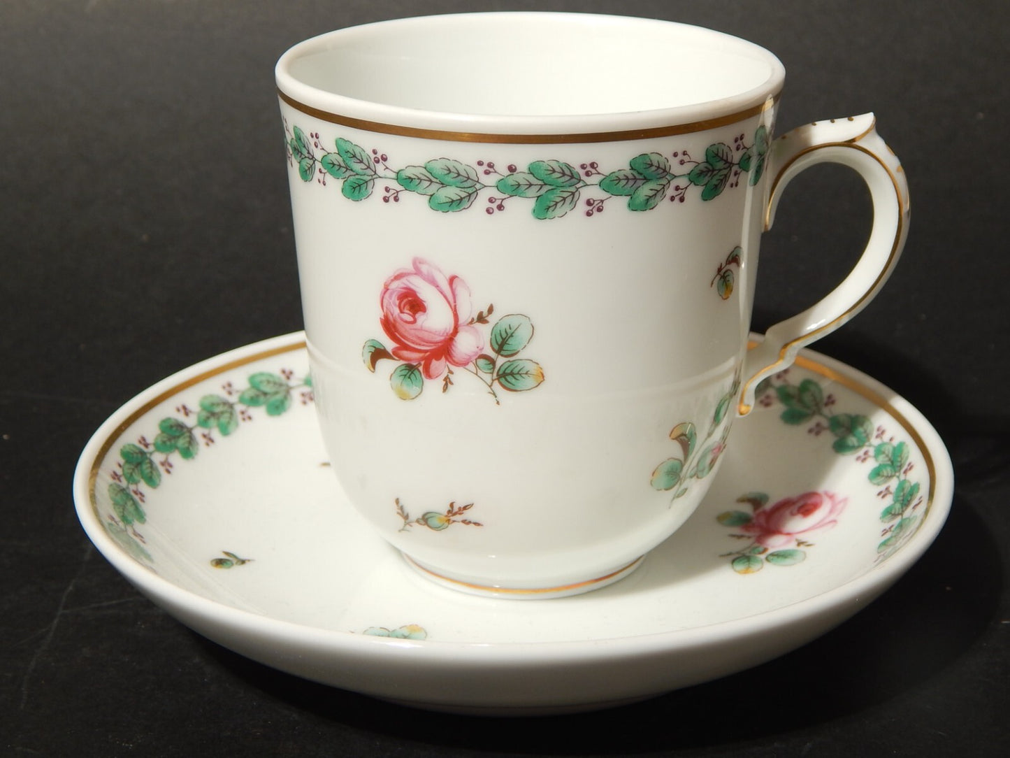 PREZIOSA RICHARD GINORI PITTORIA TAZZA CIOCCOLATA PORCELLANA DECORO FLOREALE