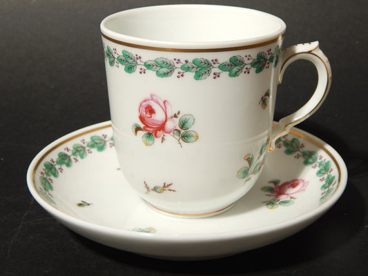 PREZIOSA RICHARD GINORI PITTORIA TAZZA CIOCCOLATA PORCELLANA DECORO FLOREALE