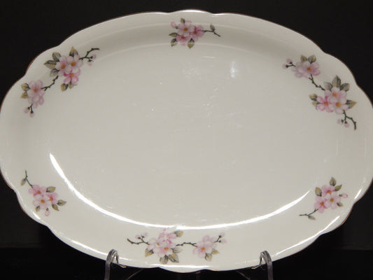 VINTAGE VASSOIO PORCELLANA SELTMANN WEIDEN BAVARIA FIORI DI PESCO MODELLO NORA