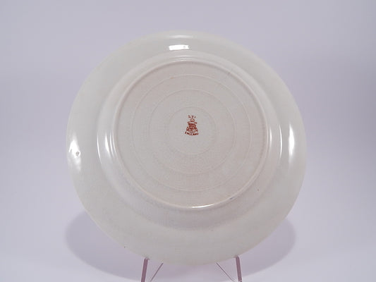 ANTICO SEVIZIO 6 PIATTI PORCELLANA BRITISH ANCHOR POTTERY CO. 1890 LONGTON