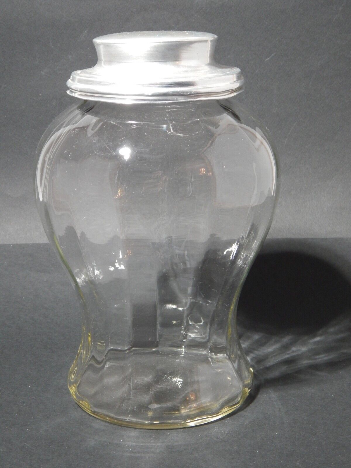 ANTICO VASO E COPERCHIO ALBARELLO VETRO SOFFIATO ALTARE PASTICCERIA DROGHERIA