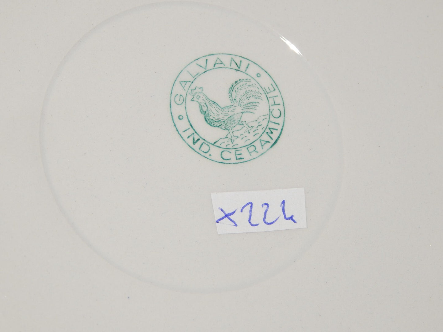 ART DECO VASSOIO PIATTO ROTONDO DA PORTATA CERAMICA GALVANI PORDENONE ANNI '30