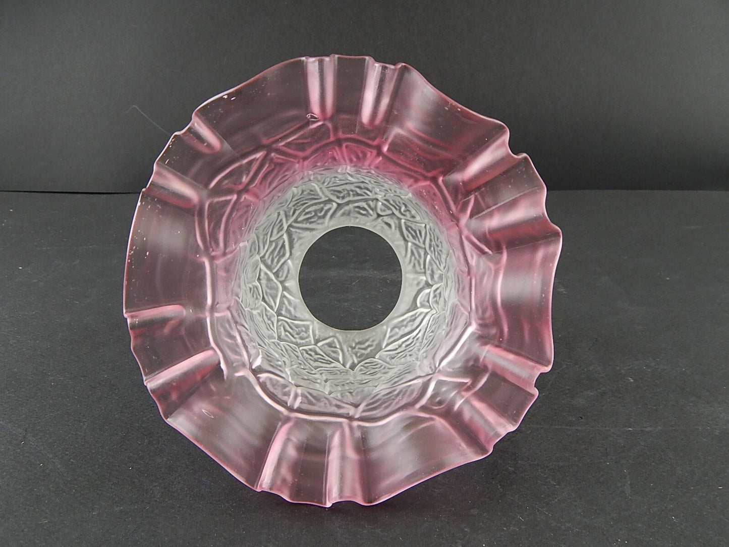 ANTICO EPOCA LIBERTY VETRO SATINATO TULIP PARALUME PER APPLIQUE O LAMPADA A427