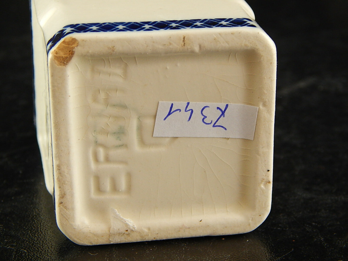 ANTICO BARATTOLO SPEZIE CERAMICA CARRY CUCINA ART DECO PRIMO 900 BIANCO BLU