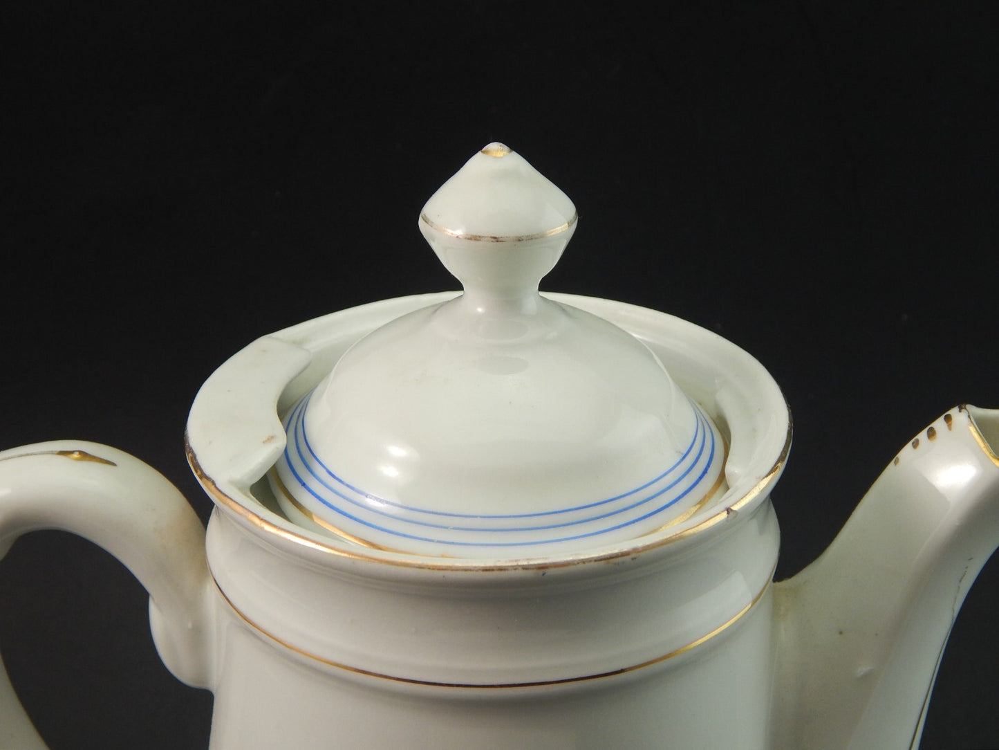 ANTICA GRANDE PREZIOSA TEIERA CAFFETTIERA VECCHIO PARIGI PORCELLANA FINE 1800