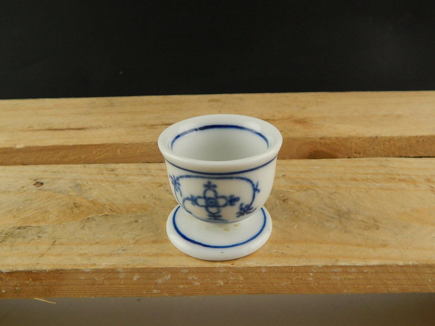 ANTICO PORTAUOVO PORCELLANA BIANCO BLU COBALTO WINTERLING BAVARIA BLUE FLUTED