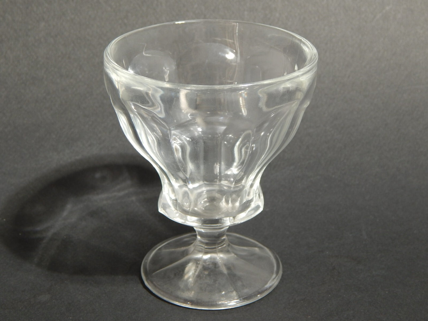 ANTICO ART DECO SET 6 BICCHIERI CALICI VETRO MOLATO