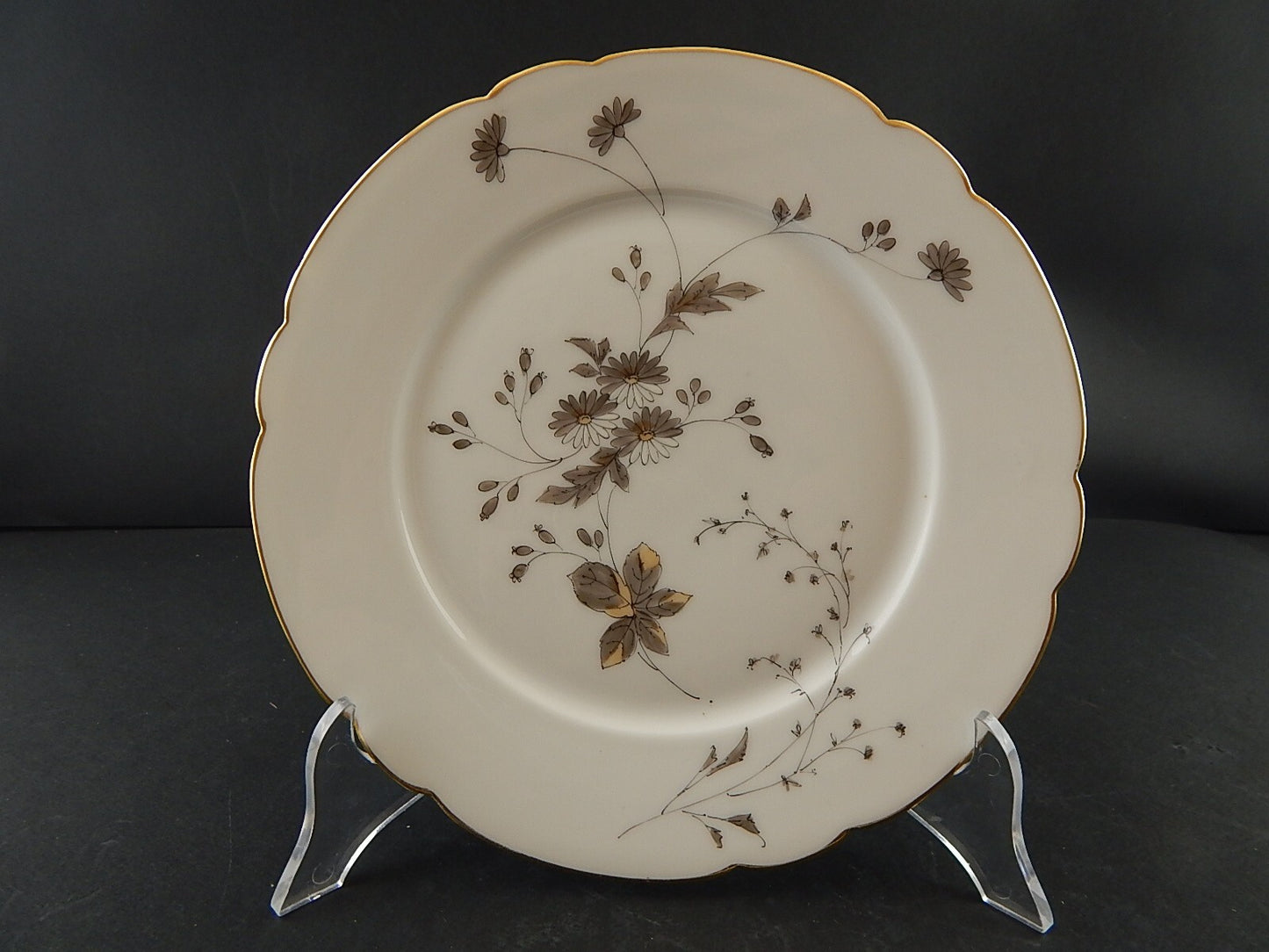 ANTICO PIATTO PORCELLANA GINORI DOCCIA DEL 1926 DECORATO A MANO DIFETTO A274