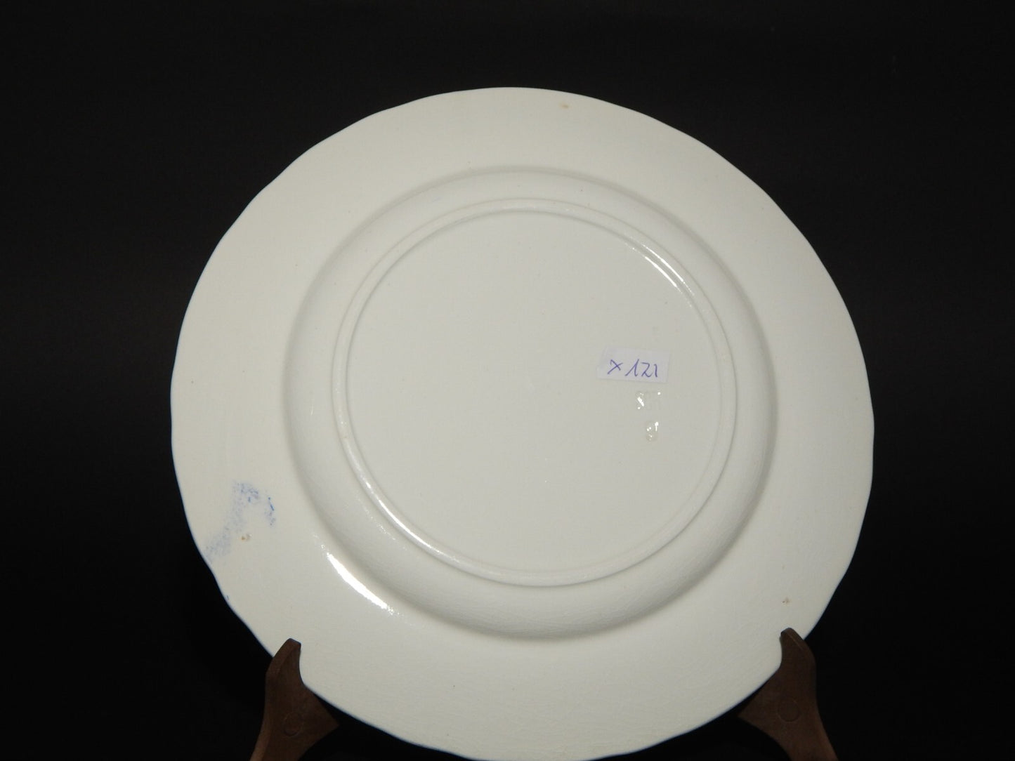 ANTICO SERVIZIO 6 PIATTI CERAMICA BIANCA PROFILO BLU RICHARD MILANO PRIMO 900