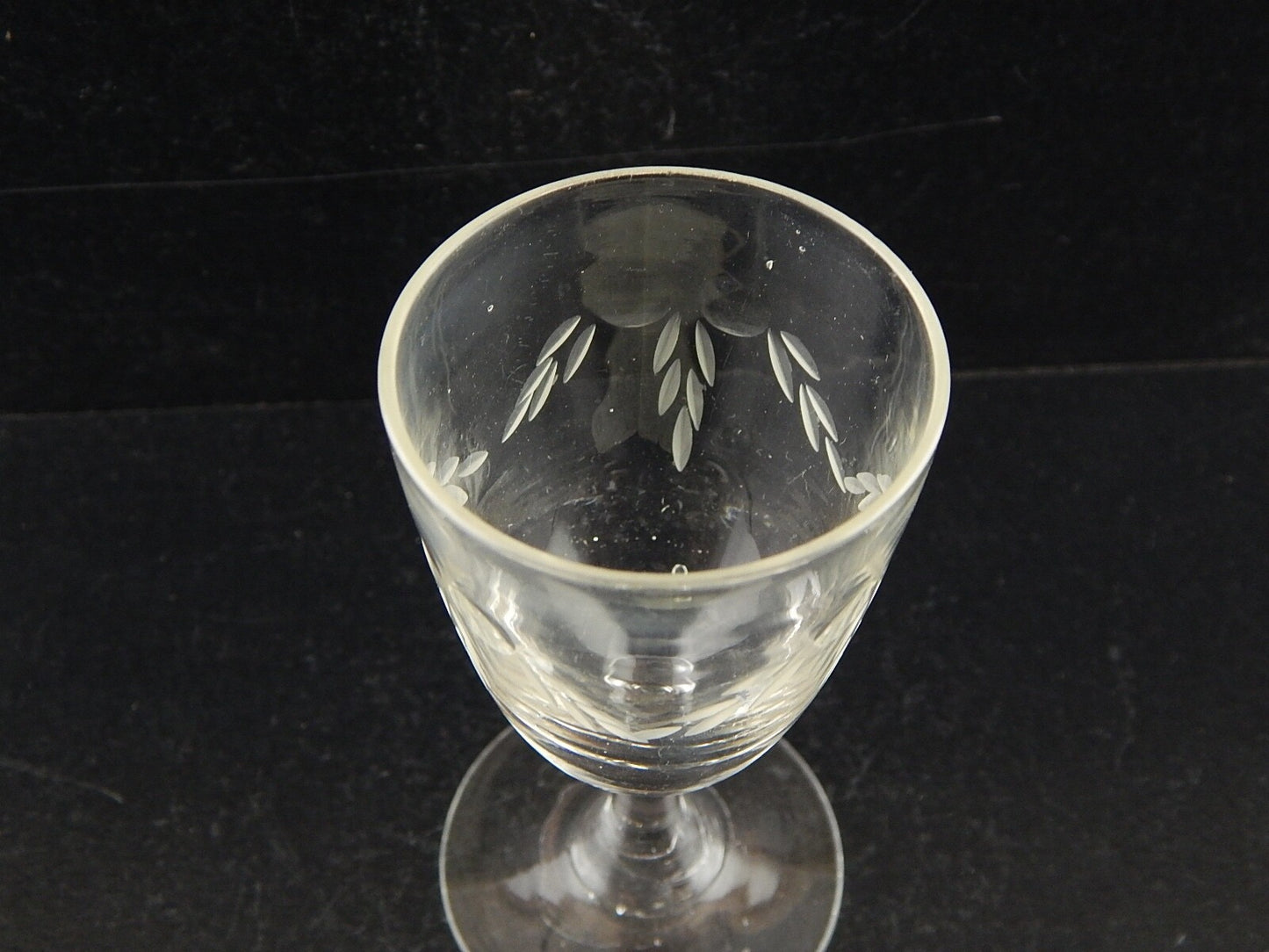 ANTICO PREZIOSO LIBERTY CALICE PER PORTO O AMARO CRISTALLO INCISO PRIMO 900