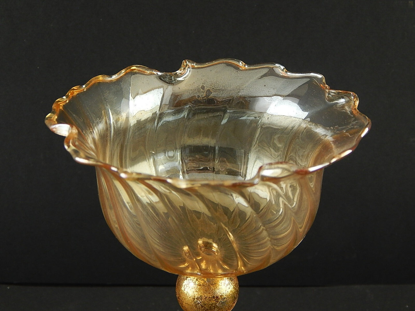 VINTAGE TIPETTO DEL DOGE CALICE MURANO VETRO SOFFIATO ARTISTICO COLLEZIONE A196