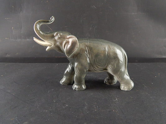 ANTICA ORIGINALE STATUINA ELEFANTE PORCELLANA TEDESCA PRIMO 900