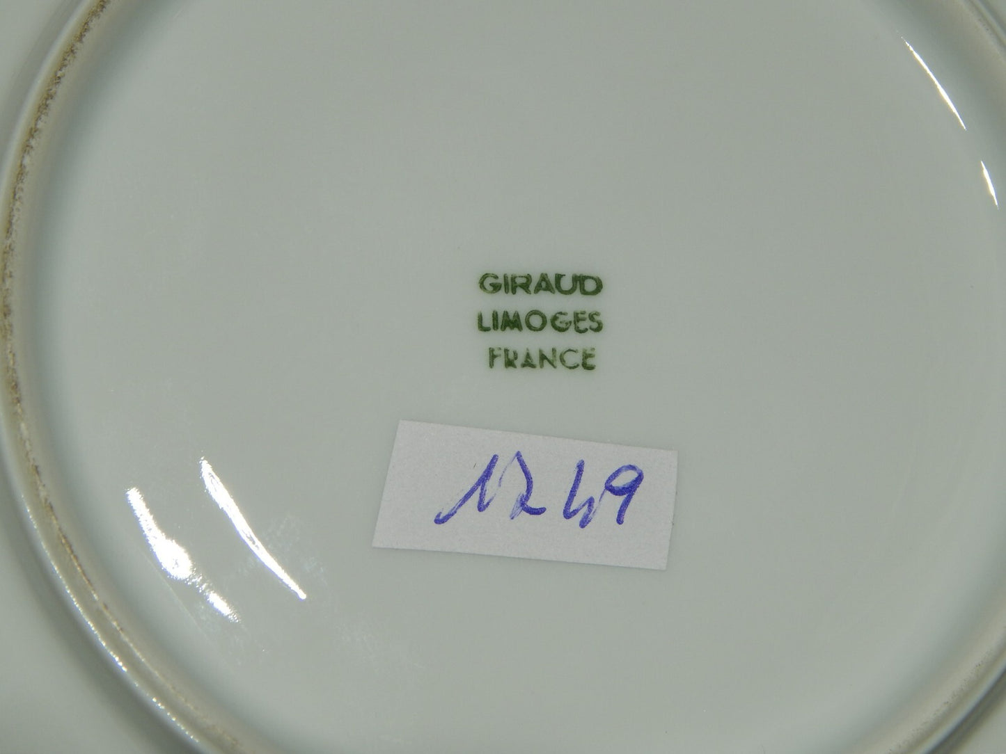 ANTICA PRIMA META' 900 SERVIZIO 6 TAZZE DA TE' PORCELLANA BIANCA LIMOGES GIRAUD