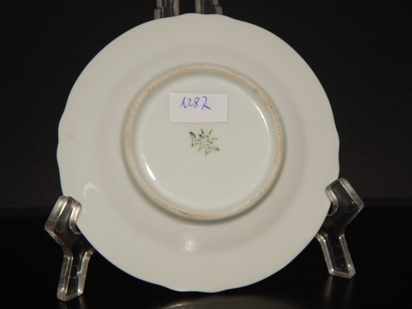 ANTICA TAZZINA CAFFE' PORCELLANA BIANCA E ARGENTO WINTERLING BAVARIA #1287