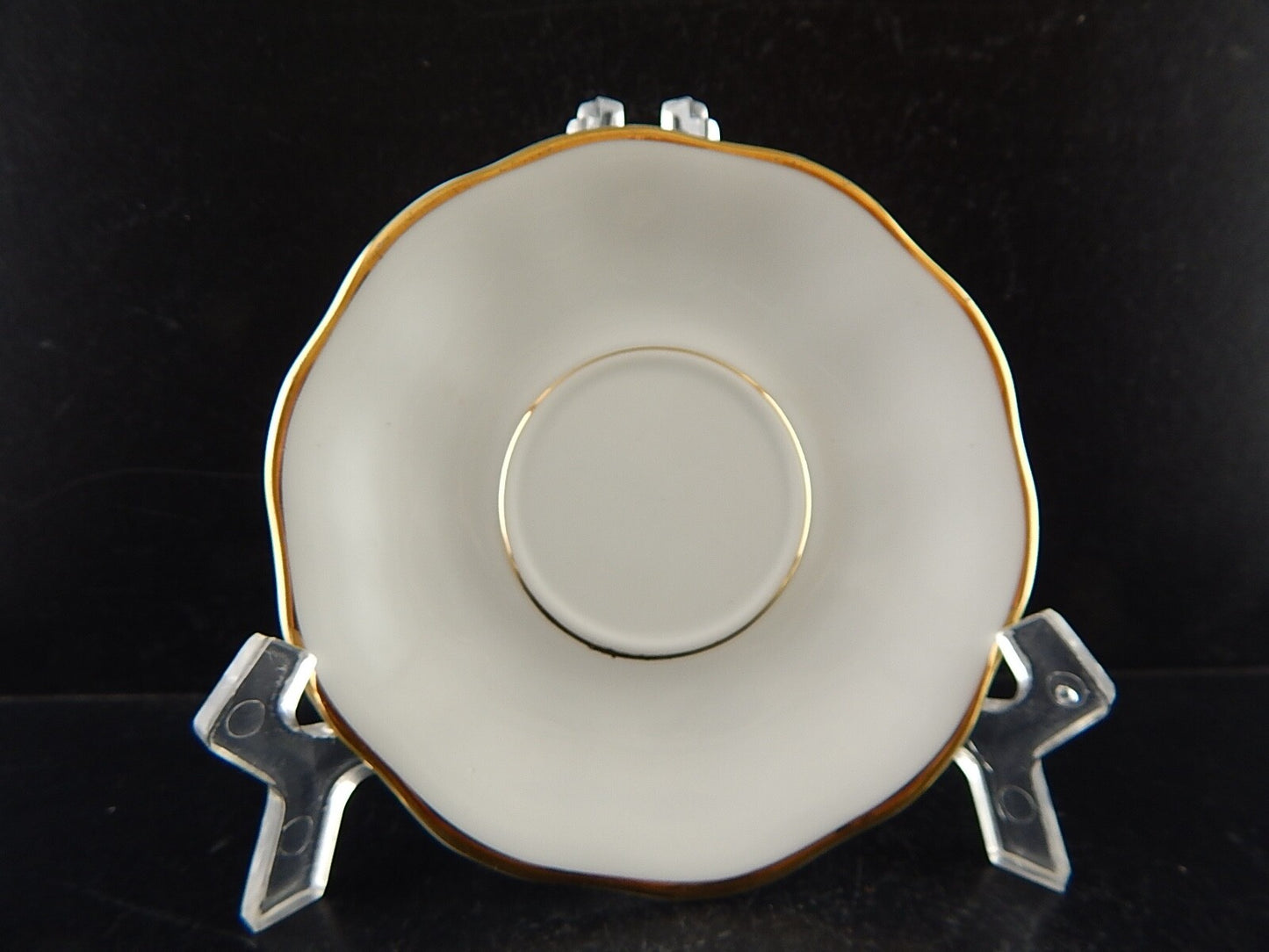 ANTICA PREZIOSA ROCAILLE TAZZINA CAFFE' PORCELLANA BIANCA ORO PIRKEN HAMMER