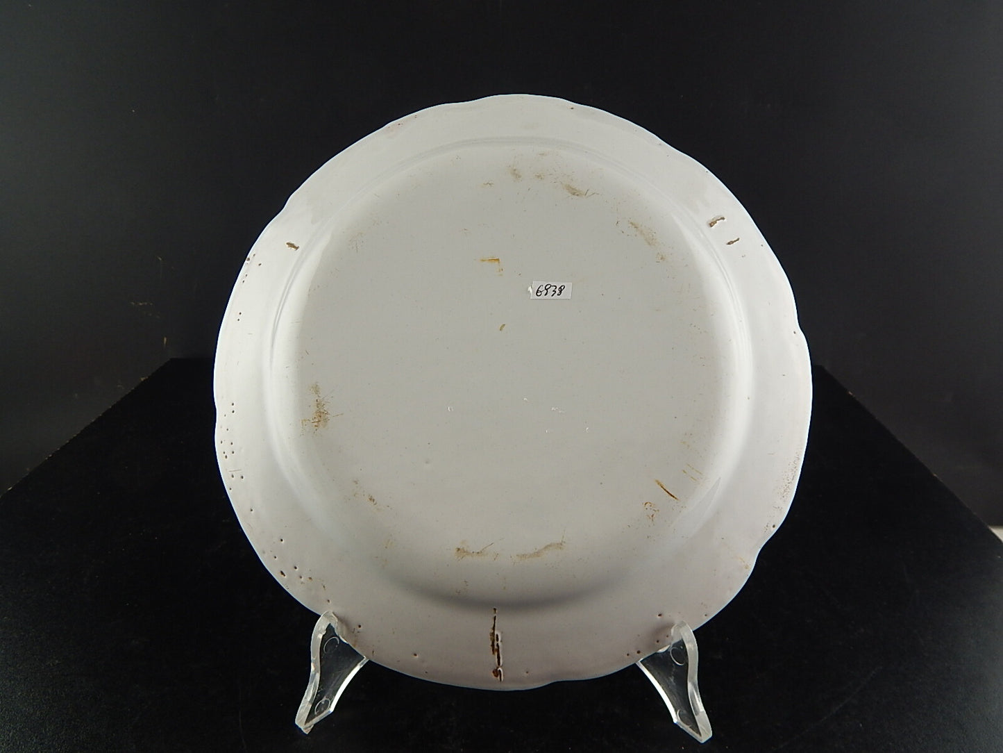 ANTICO 800 PIATTO CERAMICA MAIOLICA FIORI DIPINTI POLICROMI COLLEZIONE #6938