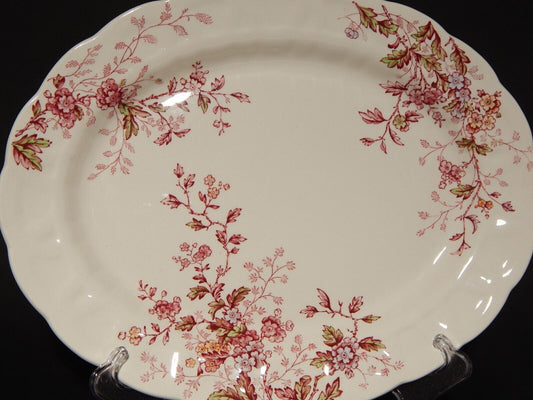 ANTICO VASSOIO OVALE PIATTO PORTATA BOOTHS WASHINGTON SEMI-PORCELLANA INGLESE