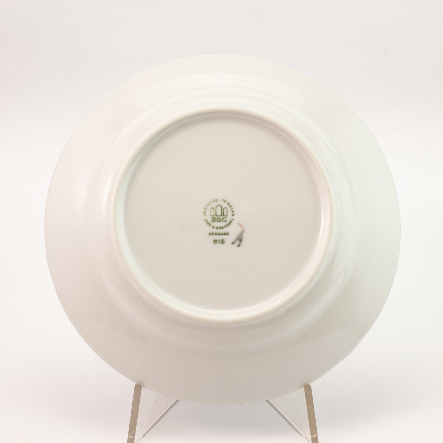 PIATTO DOLCE 18 CM PORCELLANA E ORO ZECCHINO SERVIZIO GABBIANI BING&GRONDAHL 616