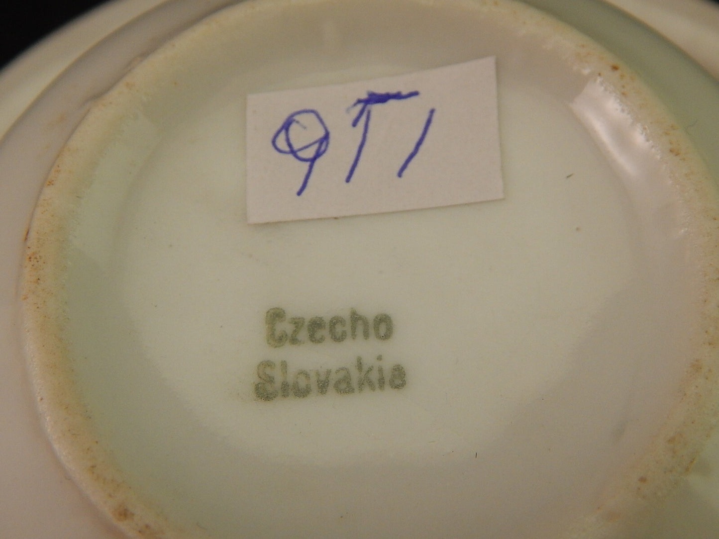 ANTICA ART DECO TAZZINA CAFFE' PORCELLANA BOEMA DECORO A GHIRLANDA