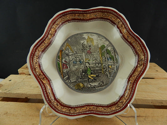 VINTAGE CENTROTAVOLA PIATTO CERAMICA WEDGWOOD ADAMS MR PICKWICK IN THE POUND