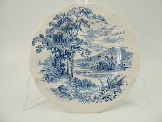 WEDGWOOD&CO VINTAGE PIATTO DESSERT SEMI-PORCELLANA META' 900 COUNTRYSIDE