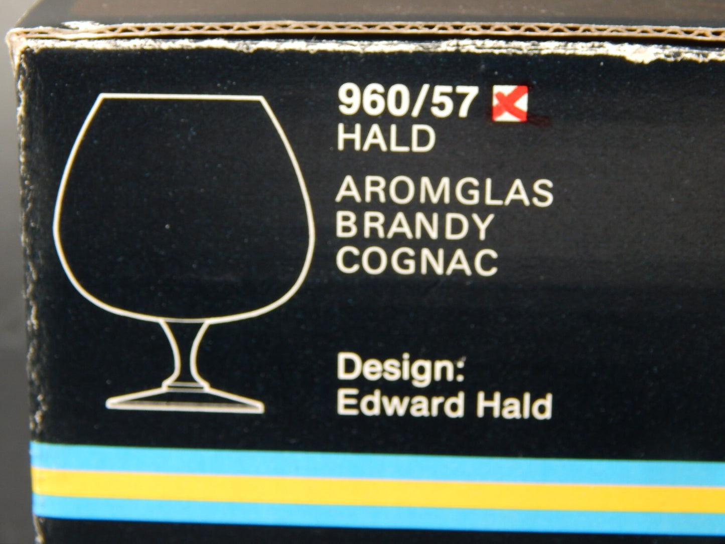 VINTAGE COPPIA BICCHIERI CALICI COGNAC CRISTALLO ORREFORS DISEGN EDWARD HALD