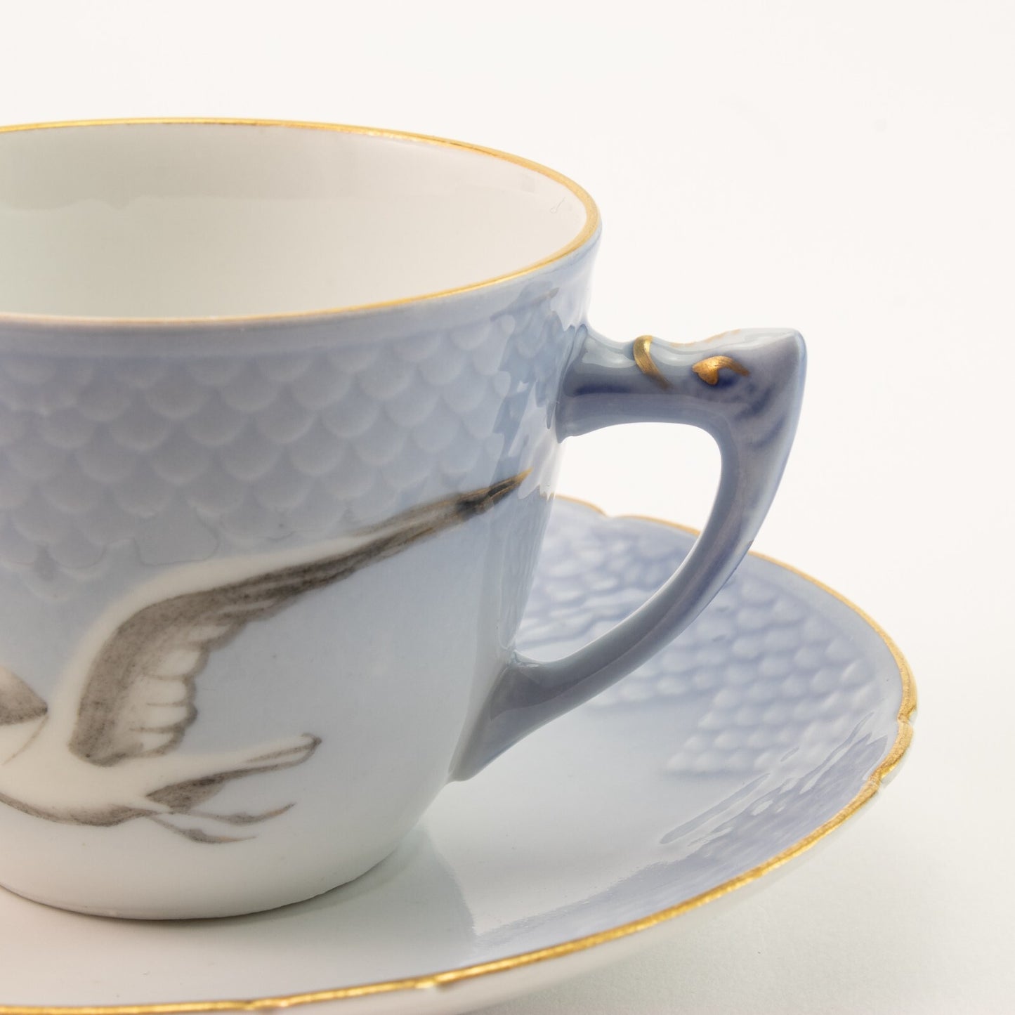 ANTICA TAZZA CAFFE' PORCELLANA E ORO ZECCHINO GABBIANI BING&GRONDAHL SN