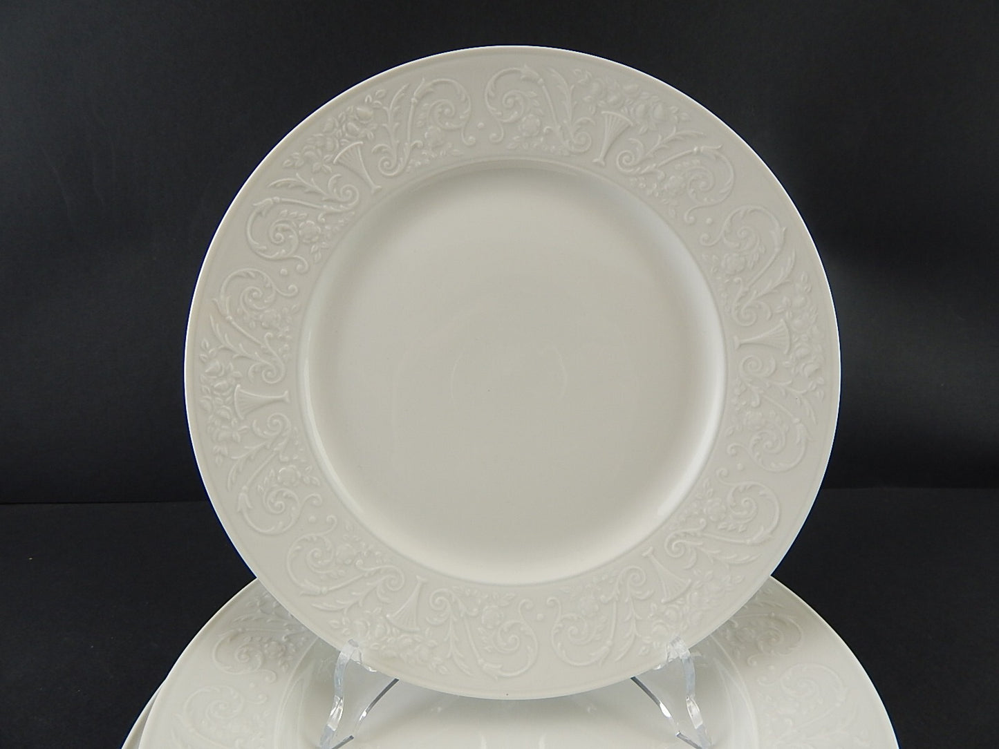 SERVIZIO 18 PIATTI LIMOGES RAYNAUD WASHINGTON PORCELLANA BIANCA DECORO ARABESCHI