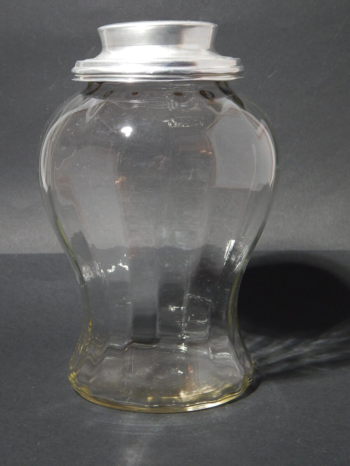 ANTICO VASO E COPERCHIO ALBARELLO VETRO SOFFIATO ALTARE PASTICCERIA DROGHERIA