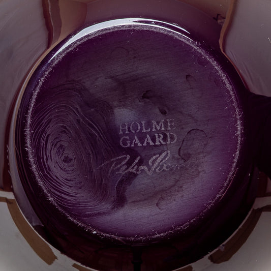 VASO VETRO SOFFIATO OPALINO VIOLA HOLMEGARD COCOON PETER SVARRER CM 20