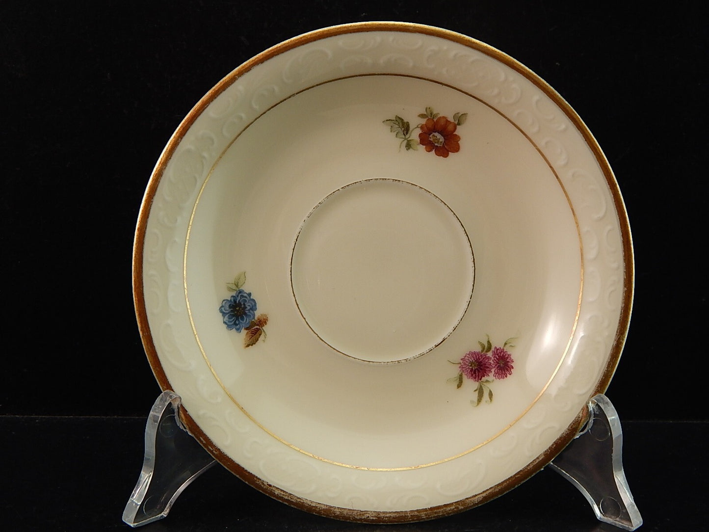 ANTICA TAZZA KPM COPENHAGEN PORCELLANA BOUQUET DI FIORI E ORO DEL 1924 #1203