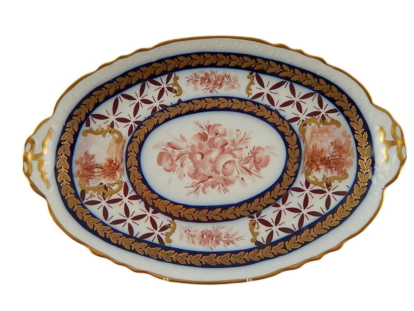 ANTICA 1922 SALSIERA PICCOLA ZUPPIERA PORCELLANA MARCHIO SEVRES DECORATORE DENIS