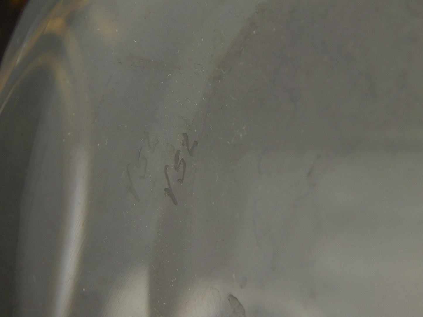 VAL ST LAMBERT FIRMATA ANTICA CARAFFA CRISTALLO MOLATO CON PROFILO ORO 24 K