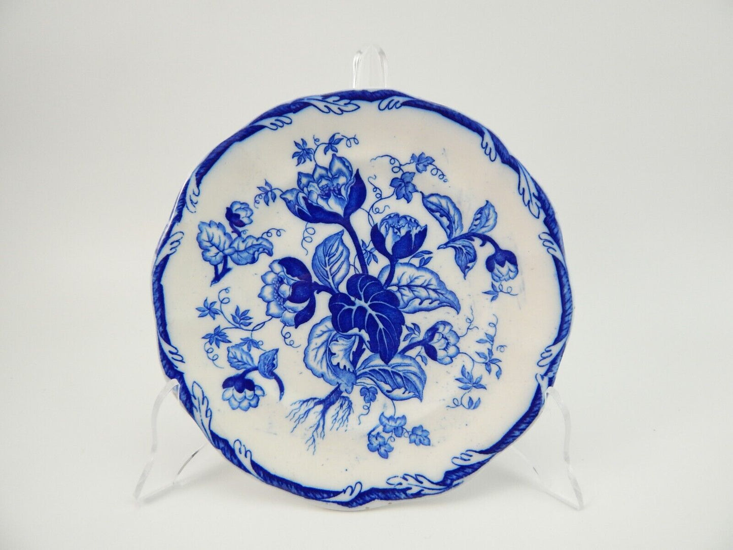 ANTICO RARO PIATTO CERAMICA GIUSEPPE BESIO MONDOVI' SECONDA META' 800 NINFEE