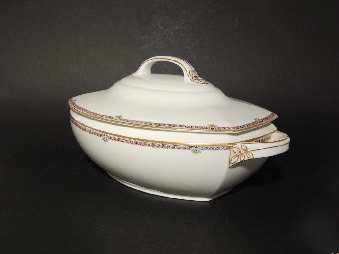 ANTICA ART DECO ZUPPIERA CENTROTAVOLA PORCELLANA HEINRICH &CO BAVARIA LA FAYETTE