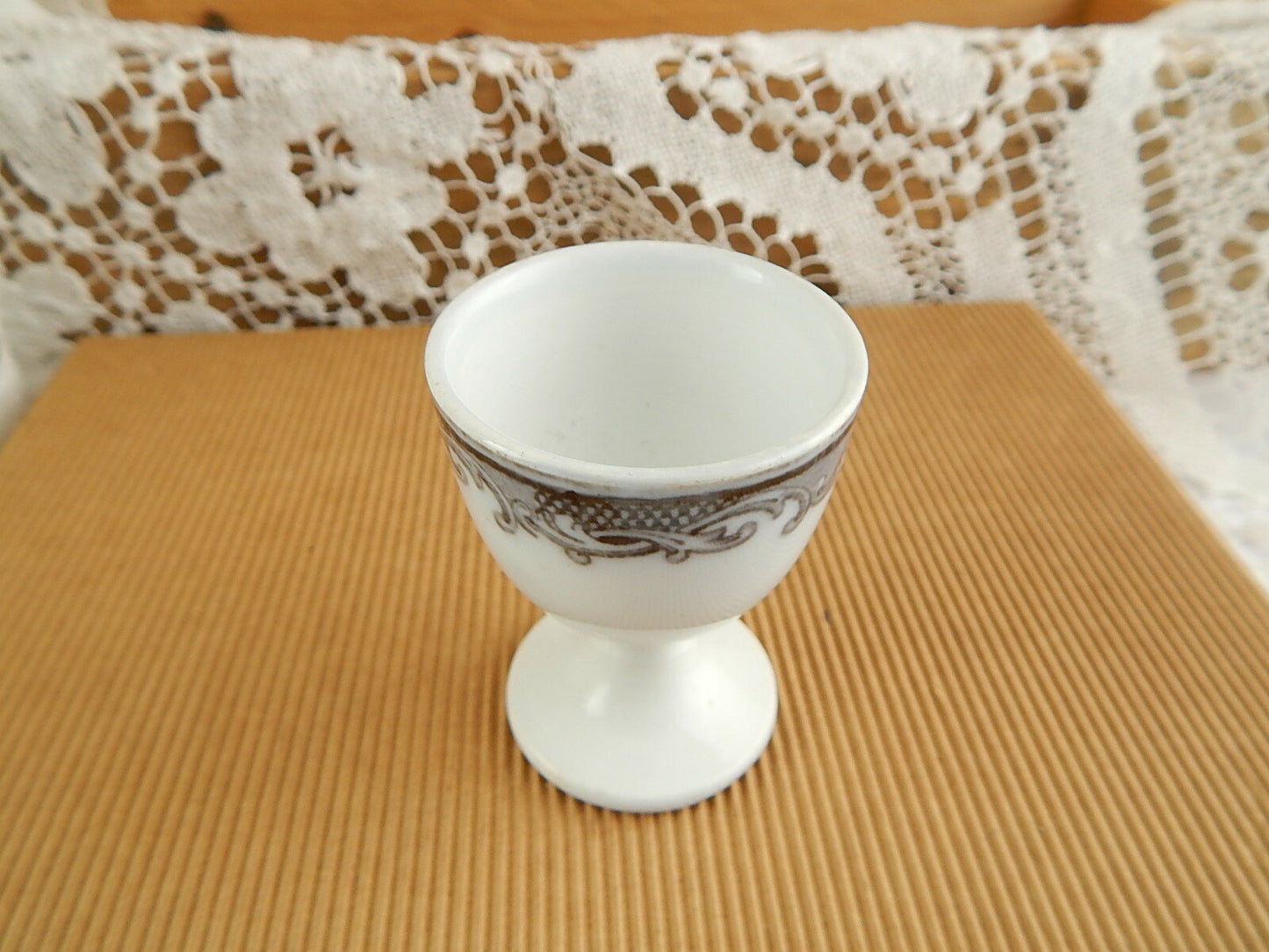 ANTICO RARO PORTAUOVO PORCELLANA XIX SECOLO COLLEZIONE MANIFATTURA INGLESE