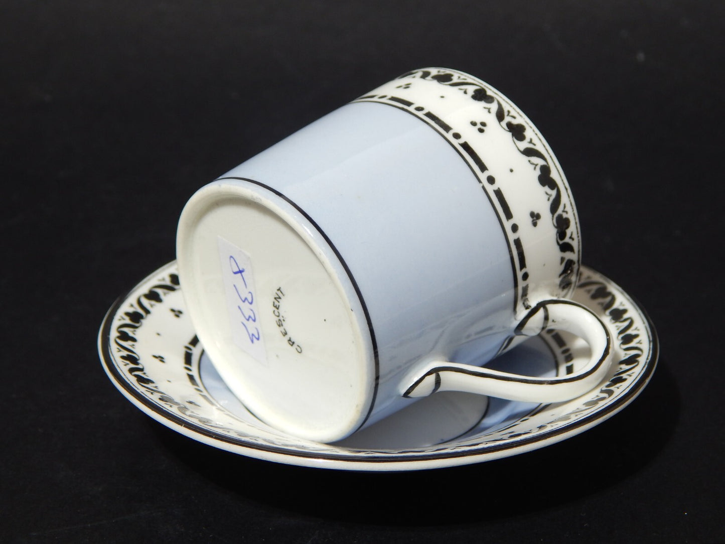 ANTICA RARA CRESCENT PERIODO EDOARDIANO TAZZINA FINE PORCELLANA INGLESE