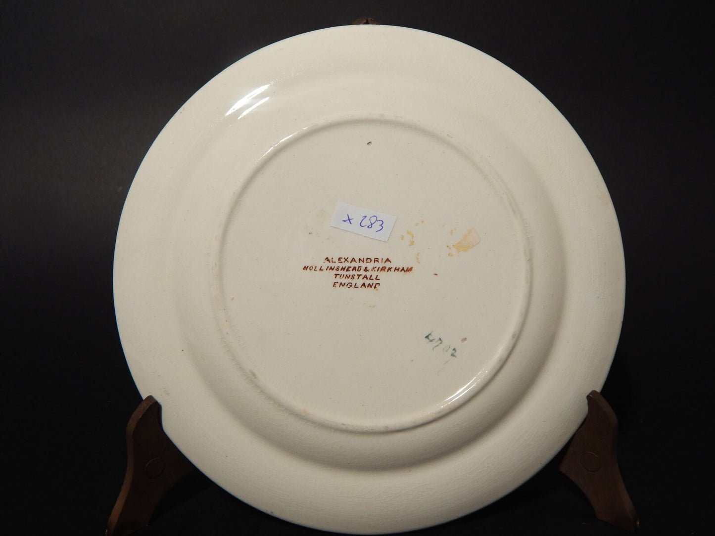 ANTICO ART NOUVEAU PIATTO CERAMICA ALEXANDRIA HOLLINSHEAD&KIRKHAM TUNSTALL X283